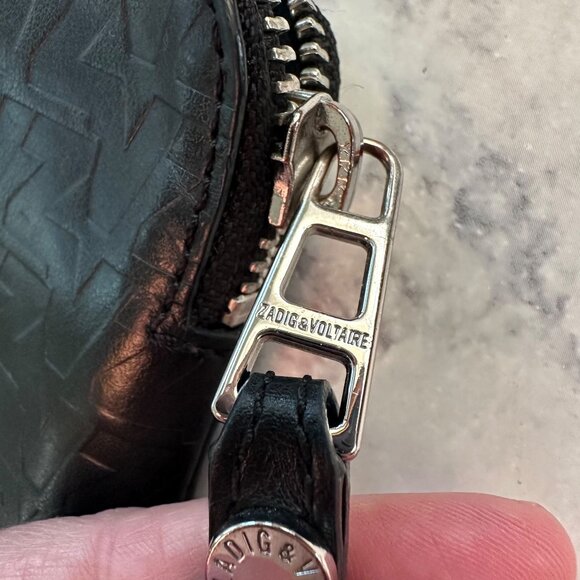 Zadig & Voltaire Initale La Pouch Clutch in Black - Picture 8 of 11